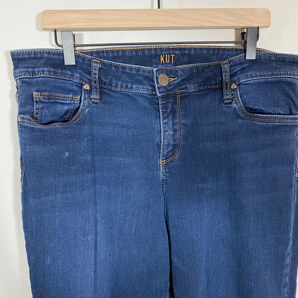 KUT from the Kloth Natalie Bootcut Jeans Dark Wash Denim Sz 16 - Picture 3 of 13